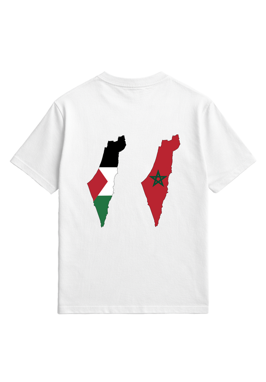 T-SHIRT UNISEXE PALESTINE BLANC